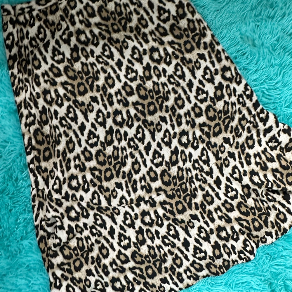 Banana republic leopard animal print midi skirt